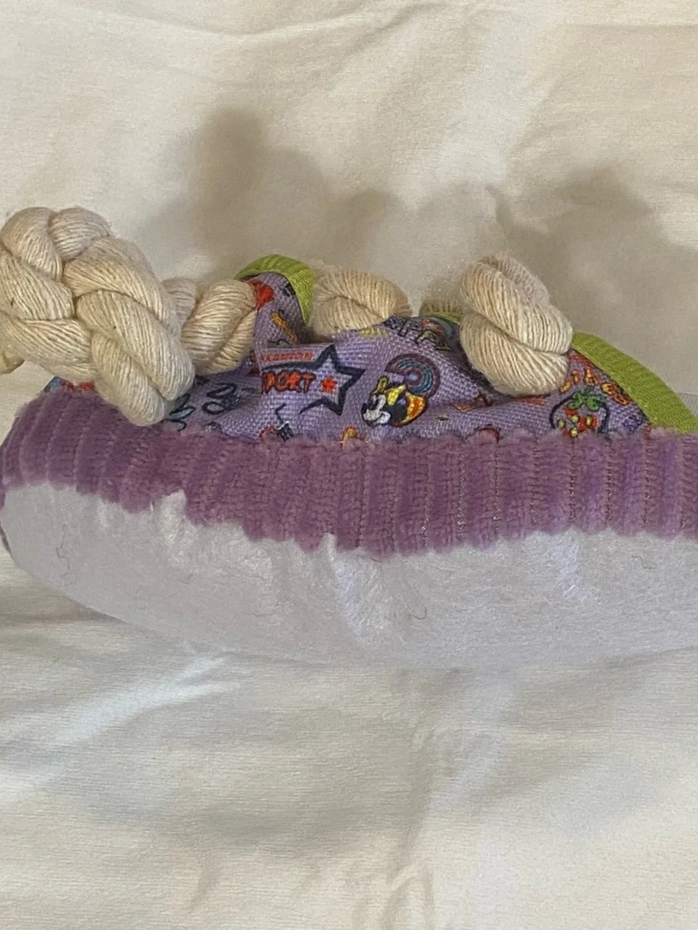Sneaker Plush Rope Dog Toy New